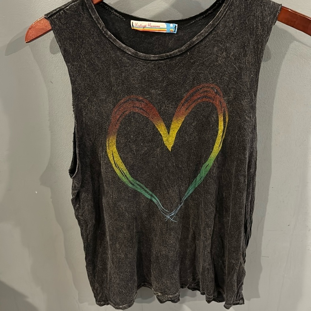VINTAGE HAVANA Rainbow Heart tank xl
